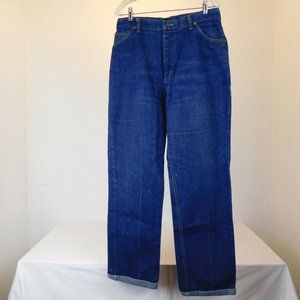 Lee Women's Size 18 Blue Jeans Boot Cut High Waist Dark Wash Riders Flawed 305